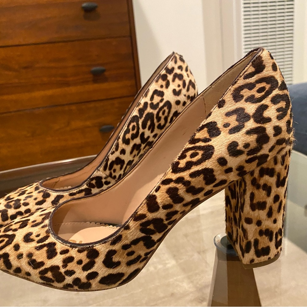Chic Leopard Print Block Heels